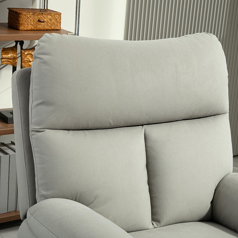 HOMCOM Recliner Armchair, Reclining Chair with Adjustable Leg Rest