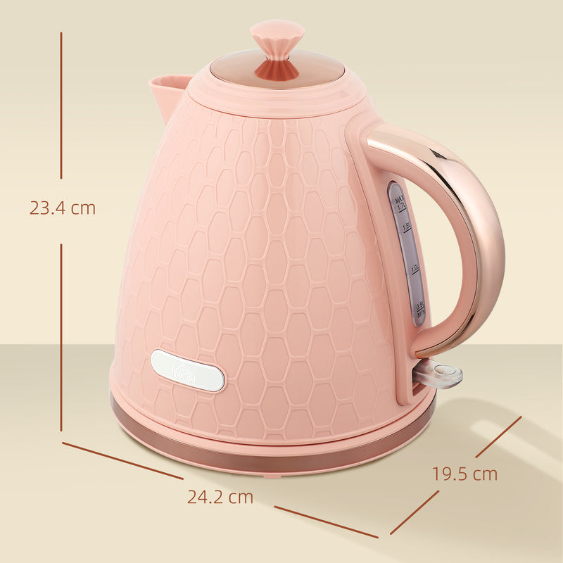HOMCOM Electric Kettle, Fast Boil, 1.7L, 3kW, Auto Shut-off