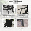 Outsunny Patio Furniture Set, Garden Set w/ Table, Foldable Chairs, a Loveseat