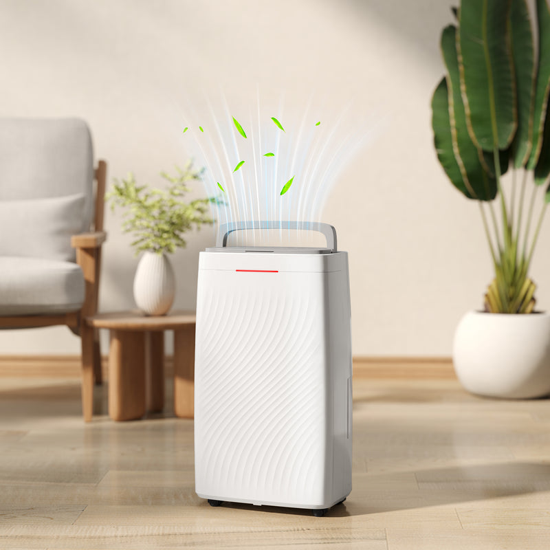 HOMCOM 16L Dehumidifier with Filter, 5.5L Water Tank, Auto Defrost, Timer