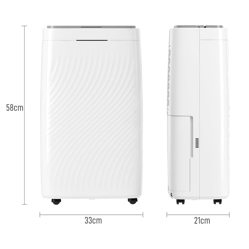 HOMCOM 16L Dehumidifier with Filter, 5.5L Water Tank, Auto Defrost, Timer