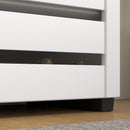 HOMCOM Shoe Storage Cabinet with Slatted Doors for 15 Pairs of Shoes White
