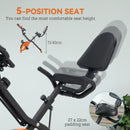 SPORTNOW Folding Exercise Bike with Arm Bands and Hand Pulse Sensor