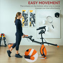 SPORTNOW Folding Exercise Bike with Arm Bands and Hand Pulse Sensor
