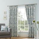 D & D Eve Pencil Pleat Curtains in Duck Egg