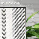 Outsunny 2PCs Rattan Folding Chair w/ 5-Position Adjustable Backrest