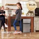 HOMCOM 88L Small Fridge Freezer With 5-Setting Thermostat, Inner Light