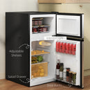 HOMCOM 88L Small Fridge Freezer With 5-Setting Thermostat, Inner Light