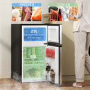 HOMCOM 88L Small Fridge Freezer With 5-Setting Thermostat, Inner Light