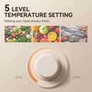 HOMCOM 88L Small Fridge Freezer With 5-Setting Thermostat, Inner Light