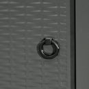 Outsunny Square Propane Gas Fire Pit Table, 50000 BTU Rattan Smokeless Firepit Patio Heater with Protective Cover, Lava Rocks and Lid, 71cm x 71cm x 62cm, Black