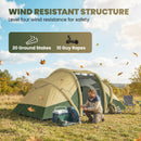 Outsunny Inflatable Tent 3000mm Waterproof for 4 Person, Green