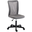 Vinsetto Armless Office Chair, Swivel Desk Chair W/ Adjustable Height Grey