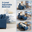 HOMCOM 3-in-1 Sofa Bed, Convertible Sleeper Chair With Adjustable Backrest