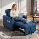 HOMCOM 3-in-1 Sofa Bed, Convertible Sleeper Chair With Adjustable Backrest