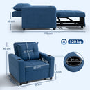 HOMCOM 3-in-1 Sofa Bed, Convertible Sleeper Chair With Adjustable Backrest