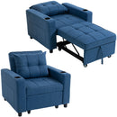 HOMCOM 3-in-1 Sofa Bed, Convertible Sleeper Chair With Adjustable Backrest