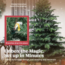HOMCOM Christmas Tree Hinged Xmas Tree with Realistic Branches