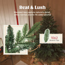 HOMCOM Christmas Tree Hinged Xmas Tree with Realistic Branches