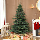 HOMCOM Christmas Tree Hinged Xmas Tree with Realistic Branches