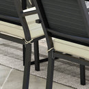 Outsunny Set of 4 Outdoor Seat Cushion with Ties, for Patio Furniture, Beige