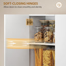 HOMCOM 180cm Tall Kitchen Cupboard, Pantry Storage Cabinet, High Gloss White