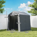 Outsunny 7.5 X 6.2 Ft Outdoor Garden Storage Shed, Waterproof Bike Tent