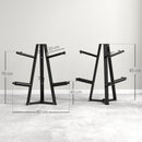 SPORTNOW Weight Plate Storage Rack with 6 Fasten Clamps, Max Load 300kg