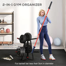 SPORTNOW Weight Plate Storage Rack with 6 Fasten Clamps, Max Load 300kg