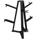 SPORTNOW Weight Plate Storage Rack with 6 Fasten Clamps, Max Load 300kg