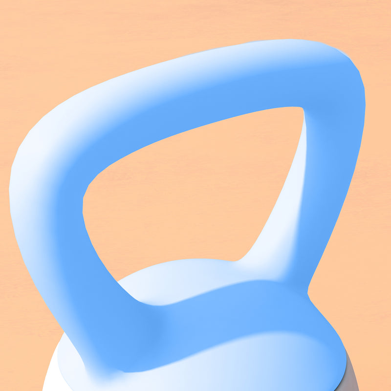 SPORTNOW 4KG Kettlebell w/ Soft Body, Non-Slip Handle