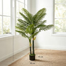 HOMCOM 150cm Artificial Palm Tree With 16 PEVA Leaves In Pot, Green