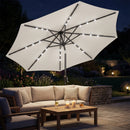 Outsunny 2.6 m Garden Parasol Umbrella with Light, Outdoor Patio Umbrella