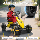 AIYAPLAY Pedal Go-Kart for Kids with Silent EVA Wheels, Metal Frame