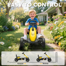 AIYAPLAY Pedal Go-Kart for Kids with Silent EVA Wheels, Metal Frame