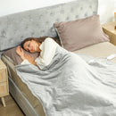 HOMCOM Heated Throw Blanket With 10 Heat Levels And 10H Timer, Grey