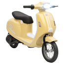 AIYAPLAY 24V Battery Powered Ride On Motorcycle With Manual Throttle, Beige