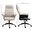 Vinsetto High-Back Office Chair Computer Desk Chair With Tilt Function Beige