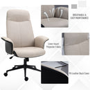 Vinsetto High-Back Office Chair Computer Desk Chair With Tilt Function Beige