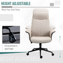 Vinsetto High-Back Office Chair Computer Desk Chair With Tilt Function Beige