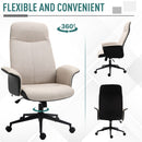 Vinsetto High-Back Office Chair Computer Desk Chair With Tilt Function Beige