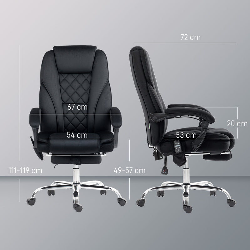 Vinsetto Massage Office Chair, Heated Reclining Desk Chair