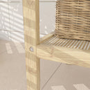 Bathroom Storage Shelving Unit, Freestanding Bamboo Shelves, Natural