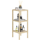 Bathroom Storage Shelving Unit, Freestanding Bamboo Shelves, Natural