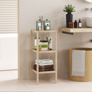 Bathroom Storage Shelving Unit, Freestanding Bamboo Shelves, Natural