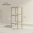 Bathroom Storage Shelving Unit, Freestanding Bamboo Shelves, Natural