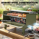 Outsunny Portable Barbecue Grill With Adjustable Grates For Camping, Green