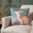 D & D Forest Animals Filled Cushion in Green