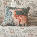 D & D Forest Animals Filled Cushion in Green