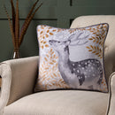 D & D Forest Animals Filled Cushion In Grey